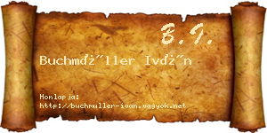 Buchmüller Iván névjegykártya